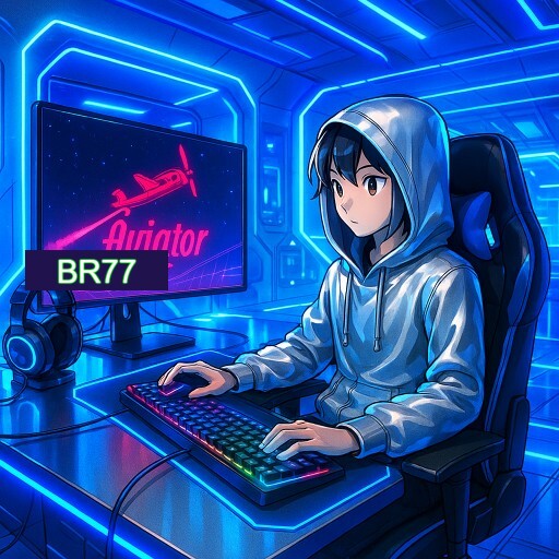 Imagem promocional do app oficial BR77 destacando a conveniência de jogar cassino online pelo celular ou navegador