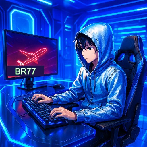 Imagem promocional do app oficial BR77 destacando a conveniência de jogar cassino online pelo celular ou navegador