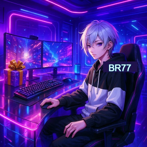 Imagem promocional do app oficial BR77 destacando a conveniência de jogar cassino online pelo celular ou navegador