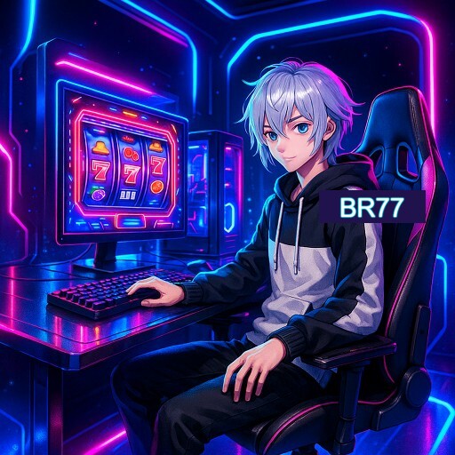 Imagem promocional do app oficial BR77 destacando a conveniência de jogar cassino online pelo celular ou navegador