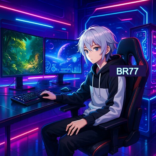 Imagem promocional do app oficial BR77 destacando a conveniência de jogar cassino online pelo celular ou navegador
