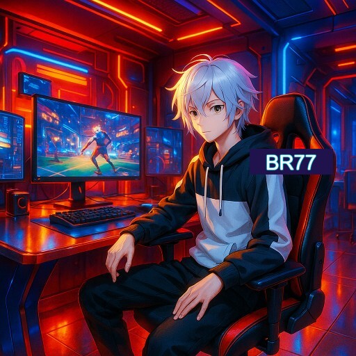 Imagem promocional do app oficial BR77 destacando a conveniência de jogar cassino online pelo celular ou navegador