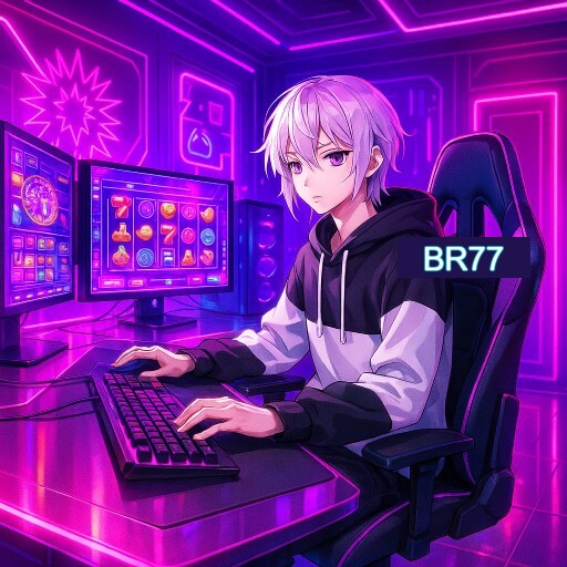 Imagem promocional do app oficial BR77 destacando a conveniência de jogar cassino online pelo celular ou navegador