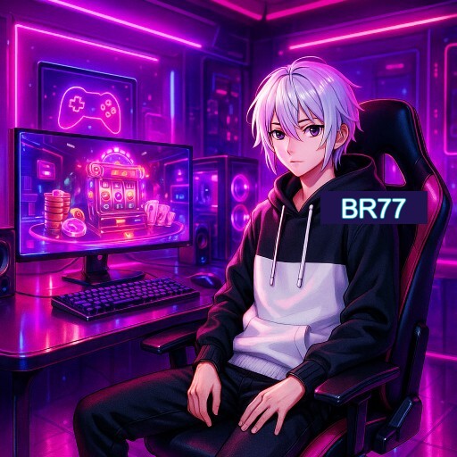 Imagem promocional do app oficial BR77 destacando a conveniência de jogar cassino online pelo celular ou navegador