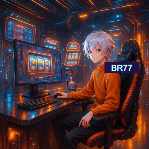 Imagem promocional do app oficial BR77 destacando a conveniência de jogar cassino online pelo celular ou navegador