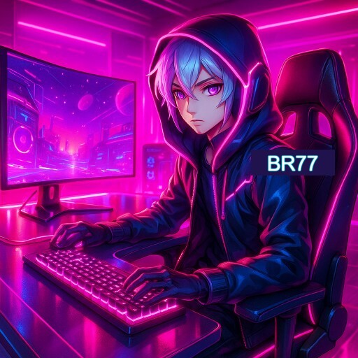 Imagem promocional do app oficial BR77 destacando a conveniência de jogar cassino online pelo celular ou navegador