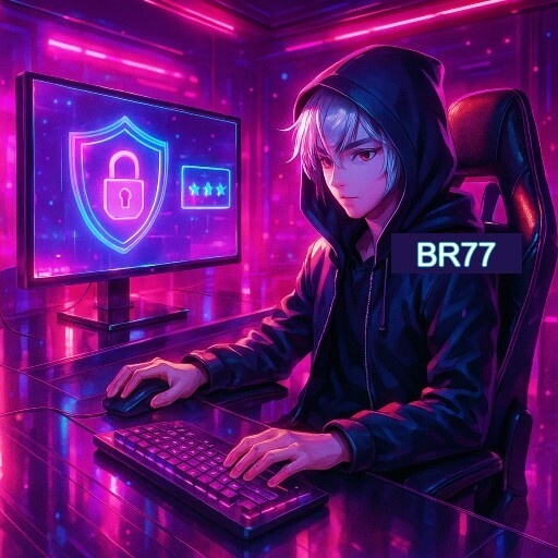 Imagem promocional do app oficial BR77 destacando a conveniência de jogar cassino online pelo celular ou navegador