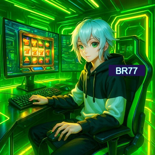 Imagem promocional do app oficial BR77 destacando a conveniência de jogar cassino online pelo celular ou navegador